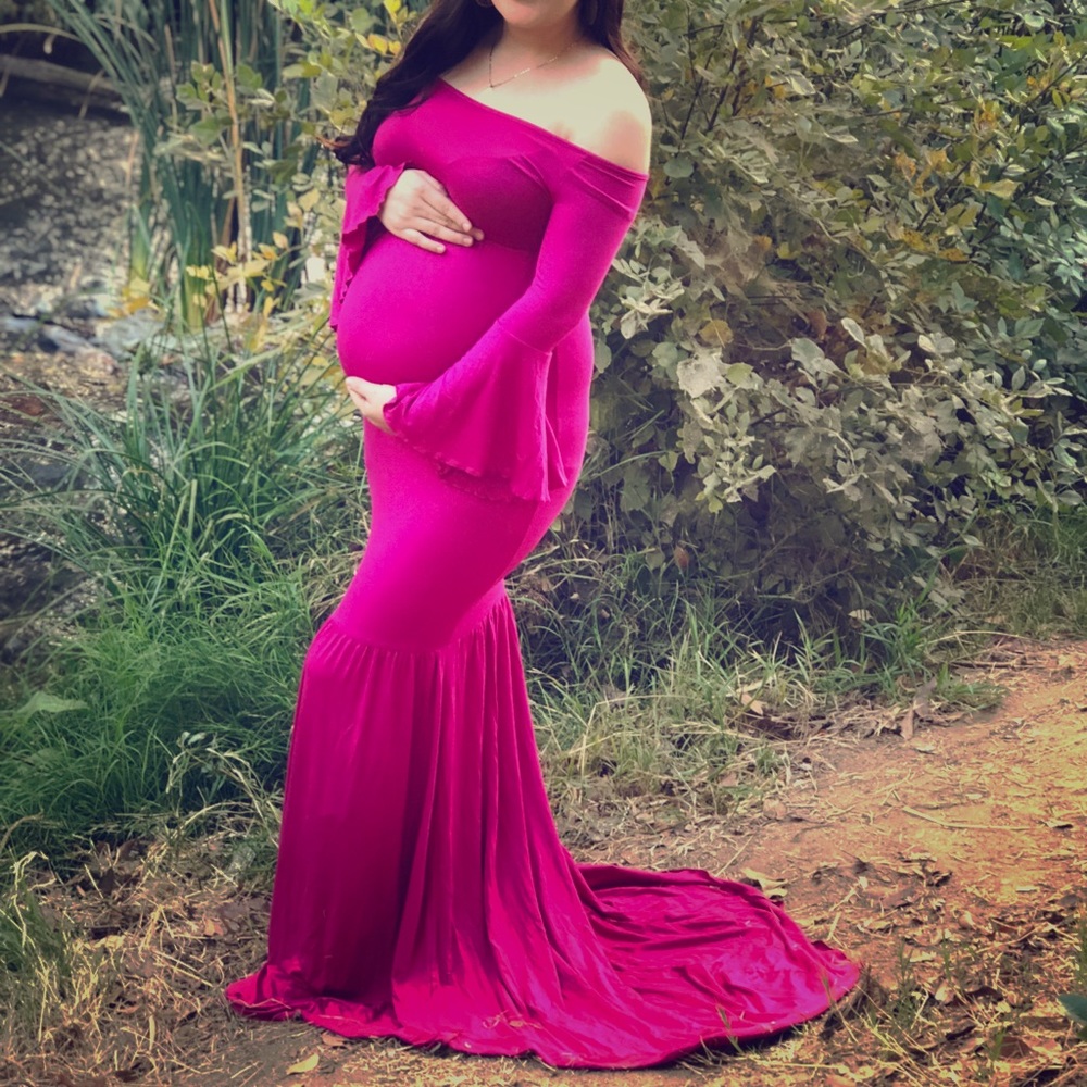 Maternity long beautiful dress